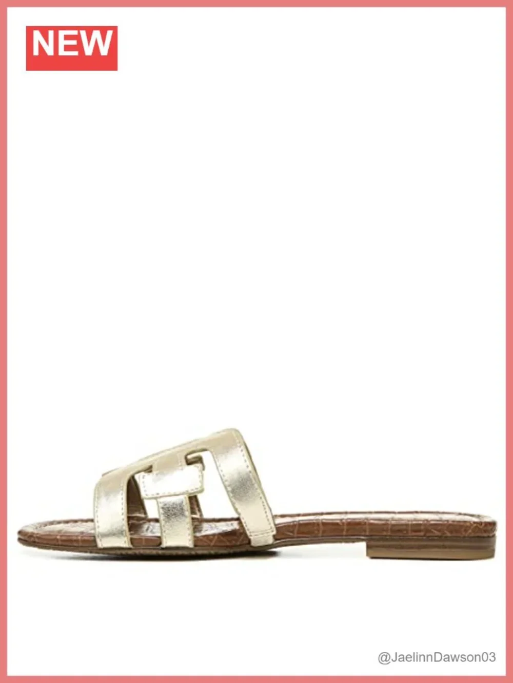 Sam Edelman Bay Slip On Slide Sandal Cushioned Leather Flat